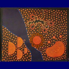 Aboriginal Art Canvas - Bj Mckenzie-Size:70x90cm - A